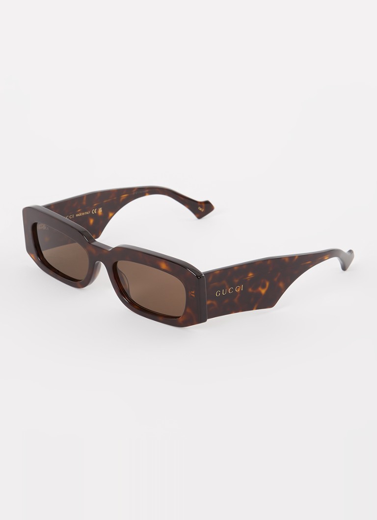 Gucci Heren Retro zonnebril GG1426S Donkerbruin - Deal