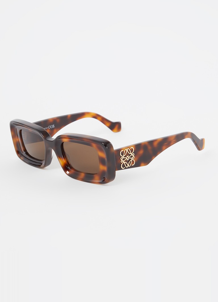 LOEWE Dames Anagram zonnebril LW40101I Donkerbruin - Deal