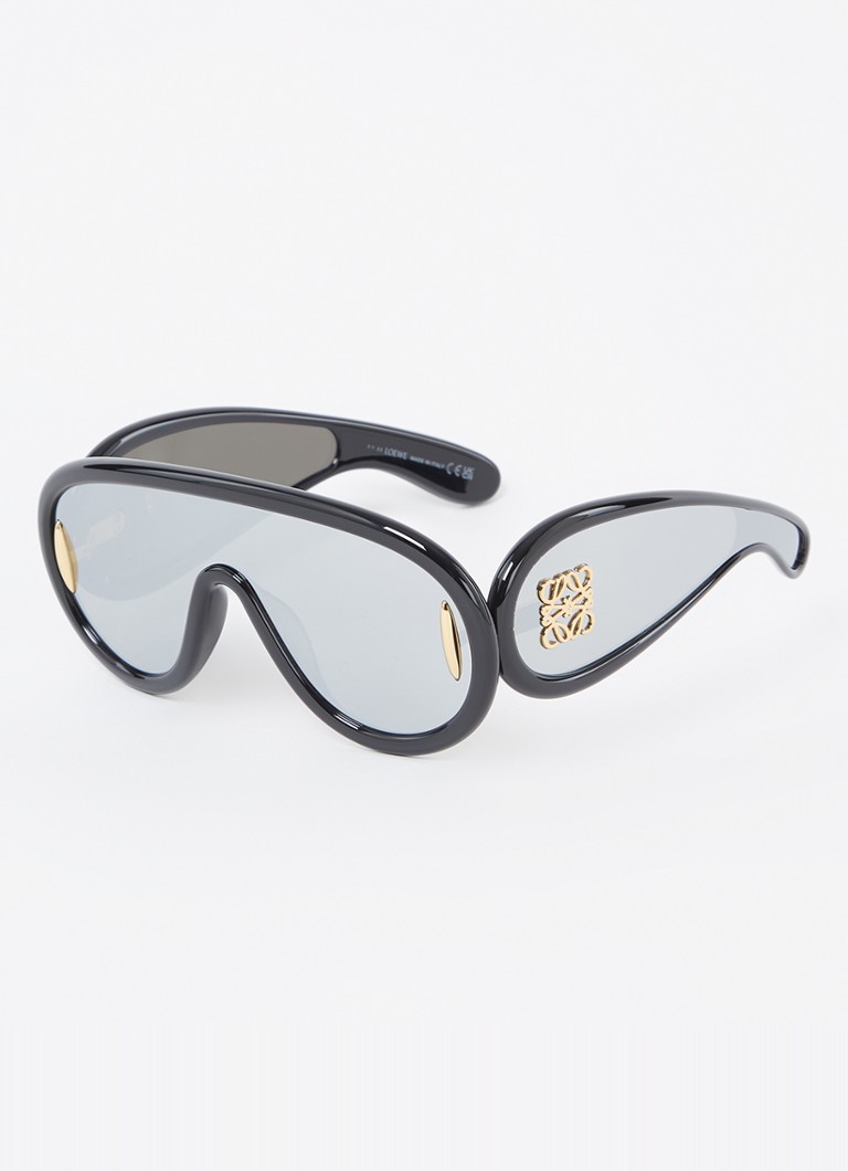 LOEWE Heren Wave Mask zonnebril LW40108I Zwart - Deal