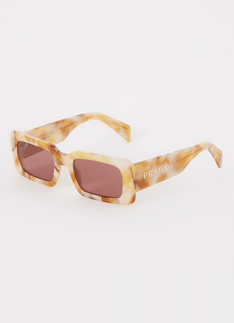 Prada Dames Retro zonnebril PRA07S Okergeel - Deal