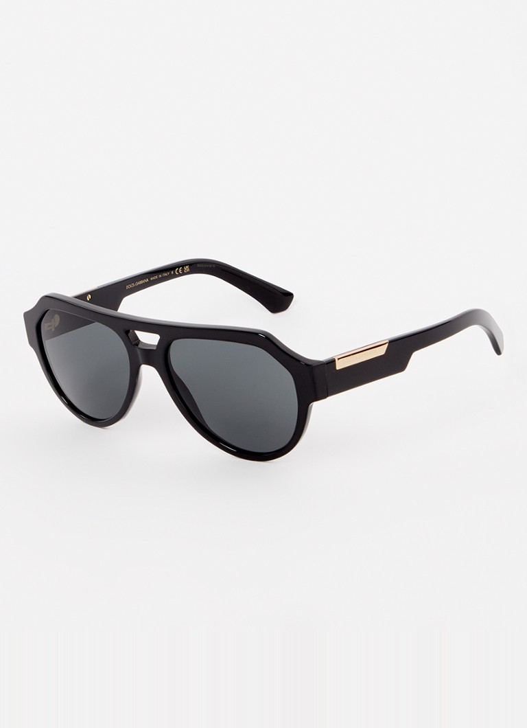 Dolce & Gabbana Heren Aviator zonnebril DG4466 Zwart