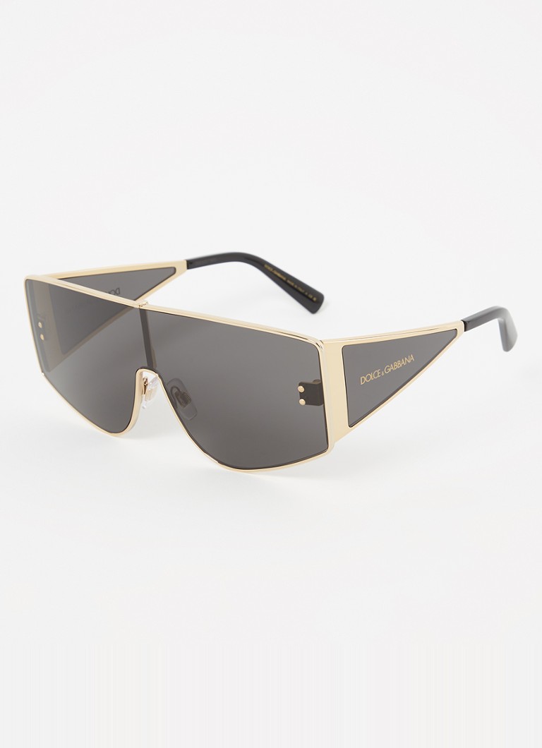 Dolce & Gabbana Heren Shield zonnebril DG2305 Goud - Deal