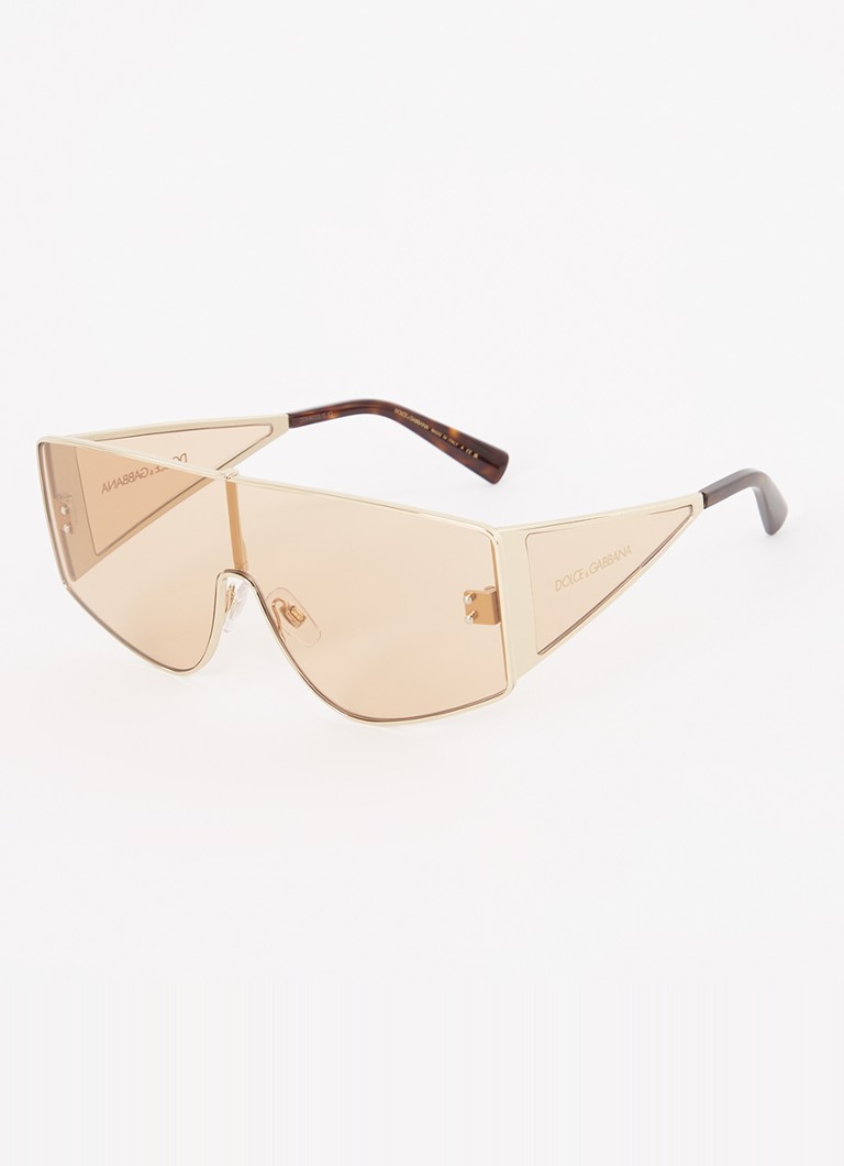 Dolce & Gabbana Heren Shield zonnebril DG2305 Goud - Deal