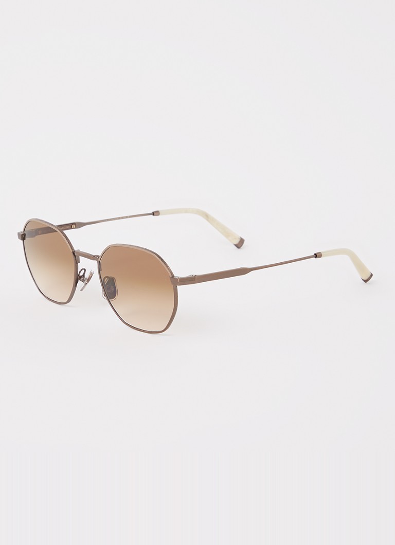 Brunello Cucinelli Heren Retro zonnebril BC2003ST Lichtbruin - Deal