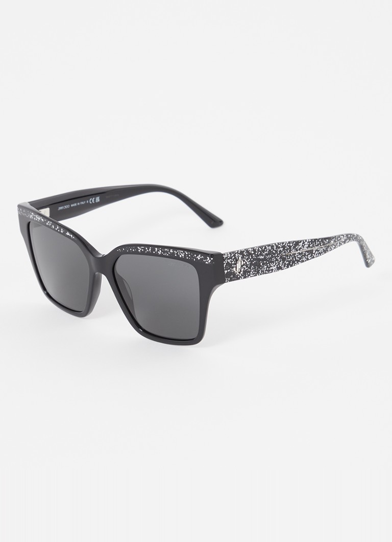 Jimmy Choo Dames Retro zonnebril JC5003 Zwart - Deal