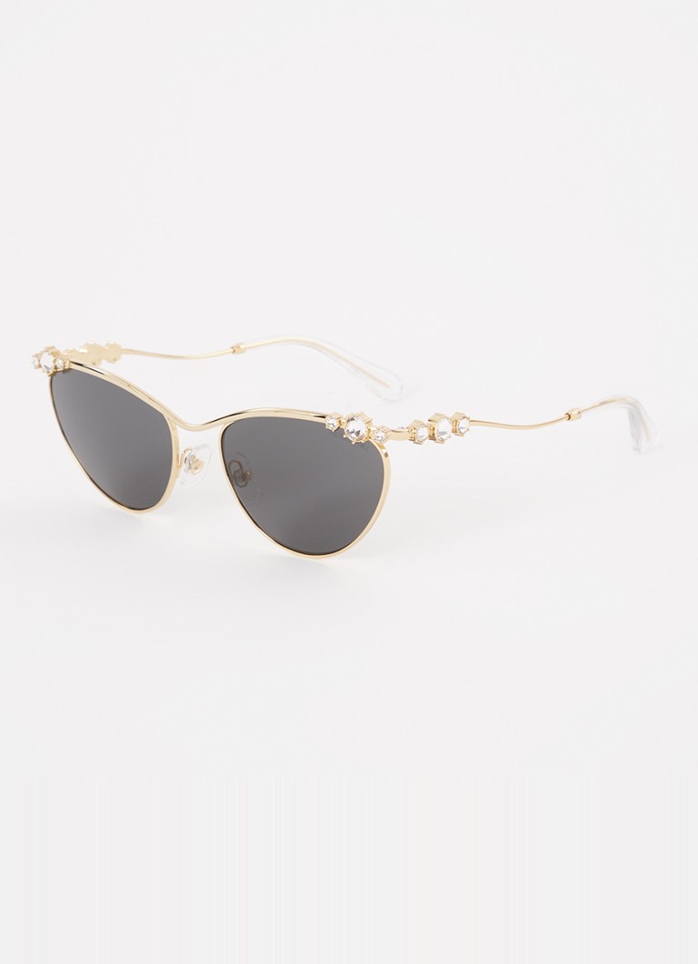 Swarovski Dames Cat Eye zonnebril SK7017 Goud - Deal