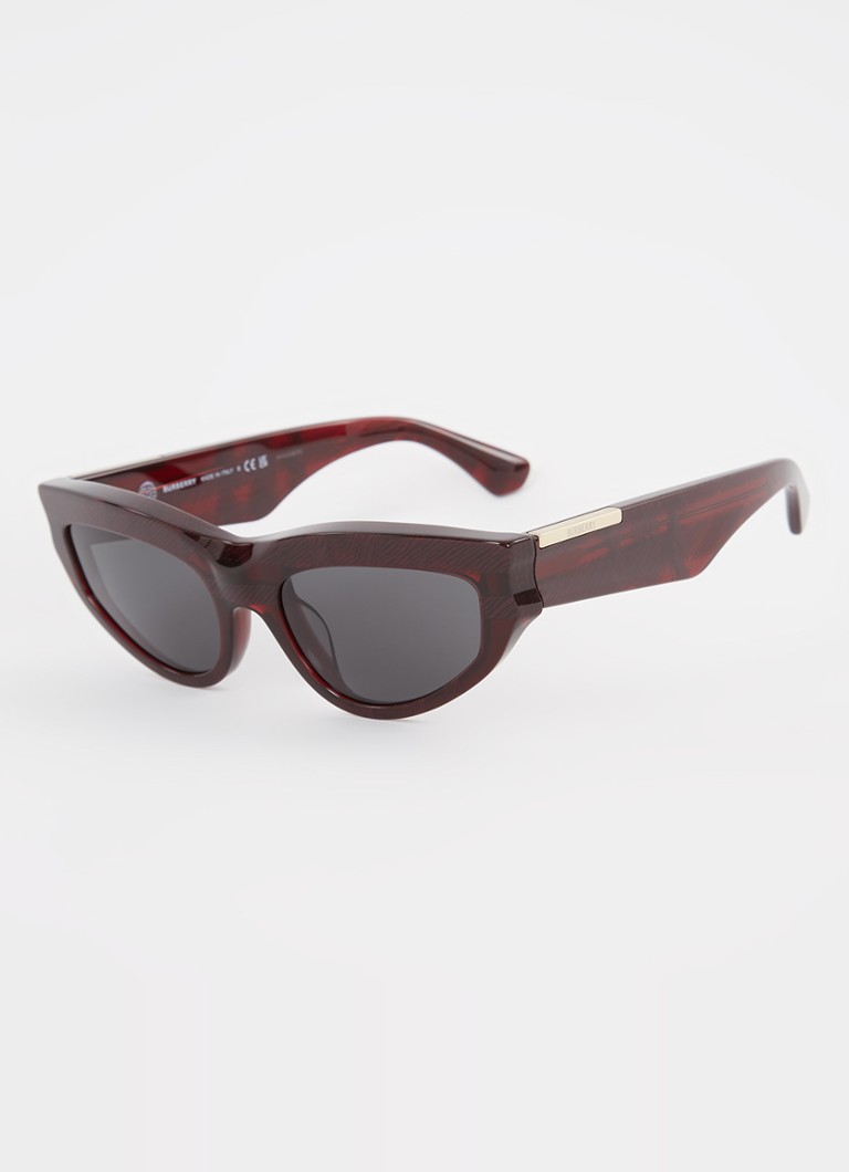 Burberry Dames Cat Eye zonnebril BE4425U Donkerrood - Deal
