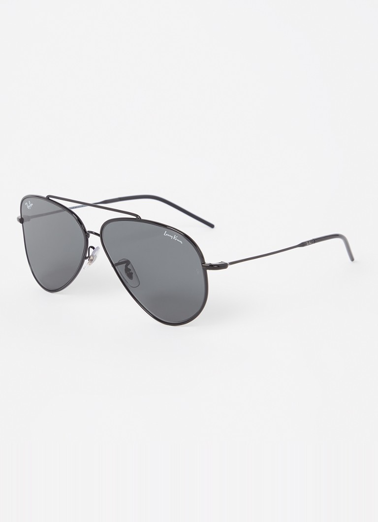 Ray-Ban Heren Aviator Reverse zonnebril RBR0101S Zwart - Deal