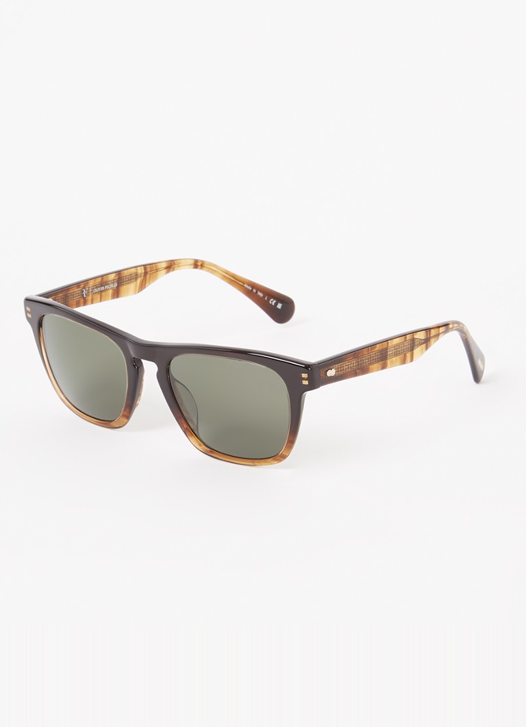 Oliver Peoples Heren R-3 zonnebril gepolariseerd OV5555SU Donkerbruin - Deal