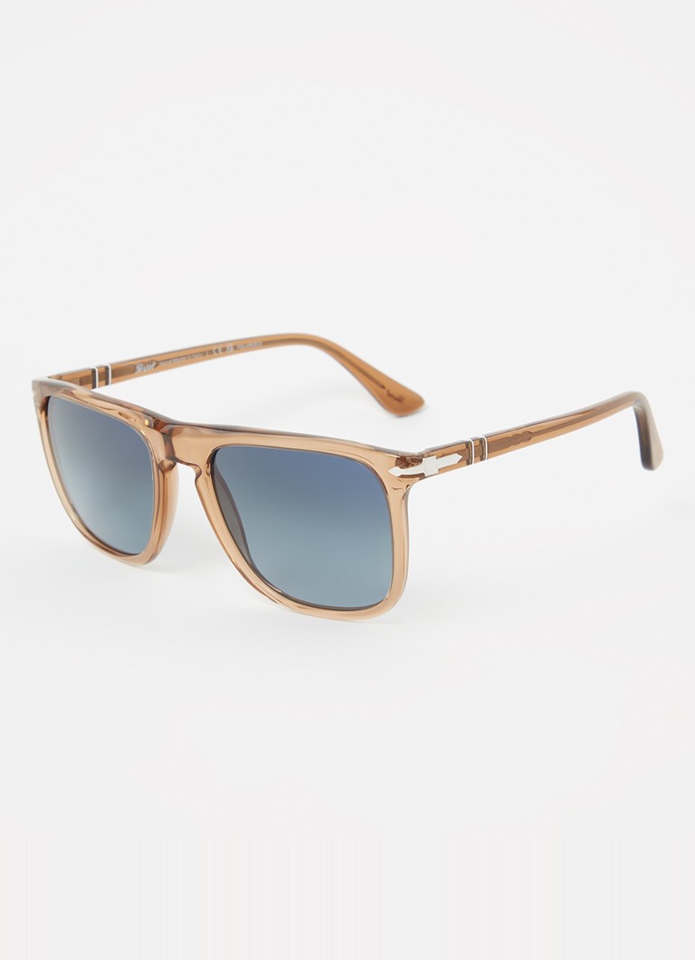 Persol Heren Wayfarer zonnebril gepolariseerd PO3336S Lichtbruin - Deal