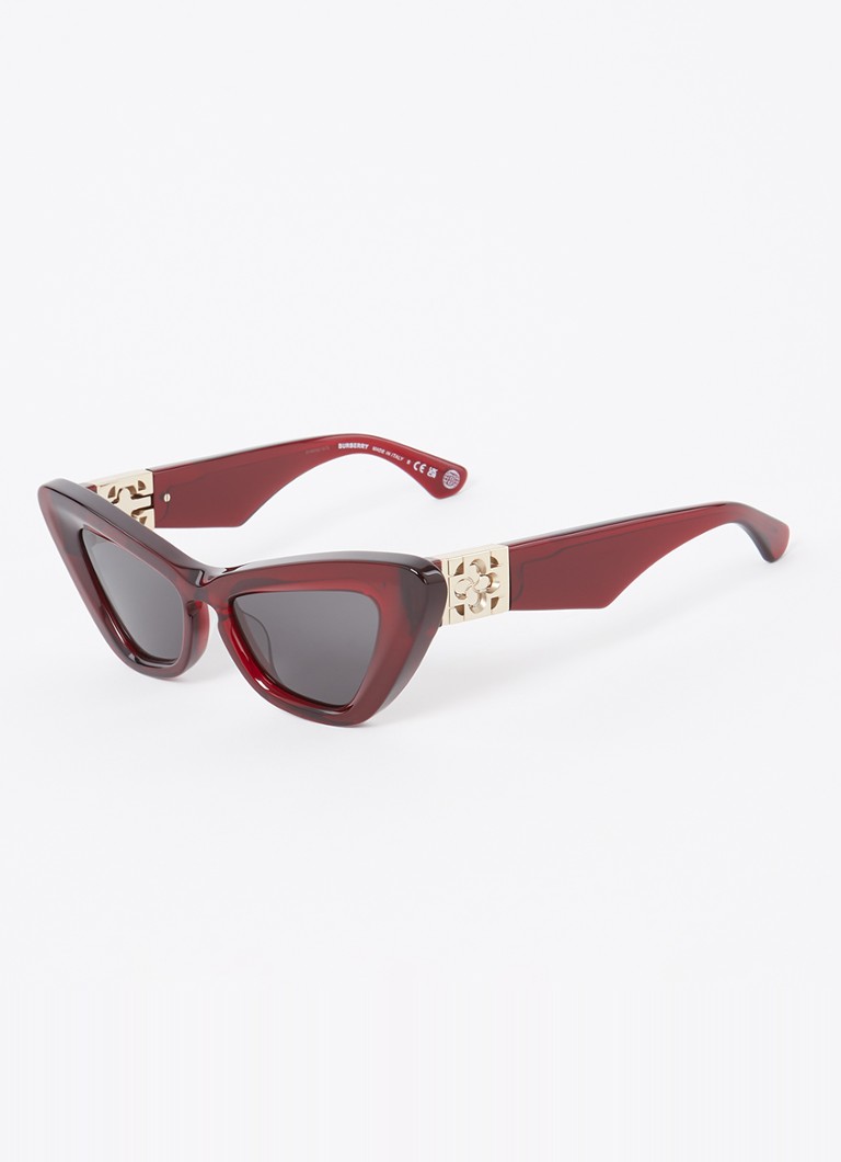 Burberry Dames Cat Eye zonnebril BE4421U Bordeauxrood - Deal