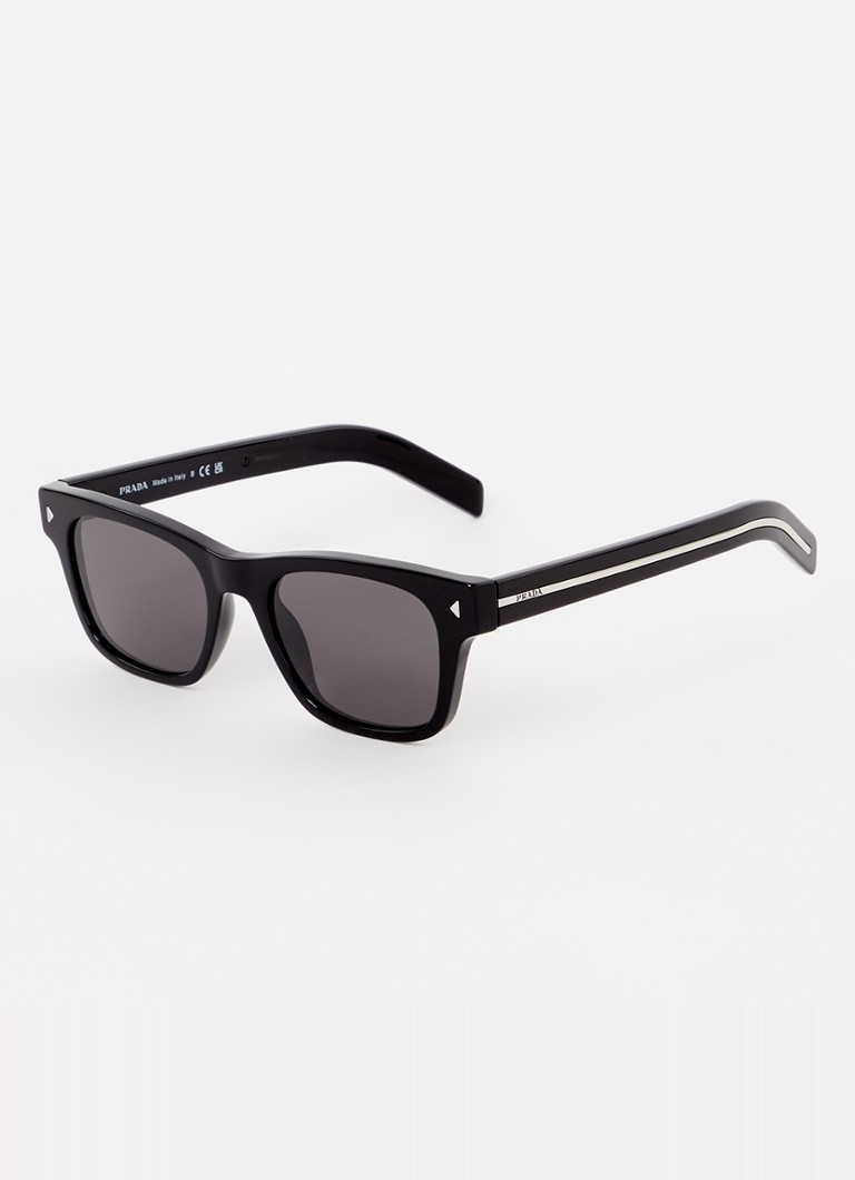 Prada Heren Wayfarer zonnebril PRA17S Zwart - Deal