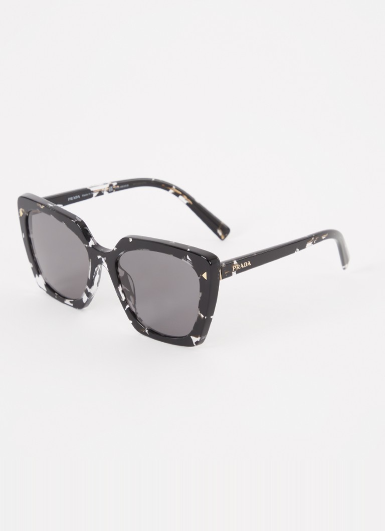 Prada Dames Butterfly zonnebril gepolariseerd PR23ZS Zwart - Deal