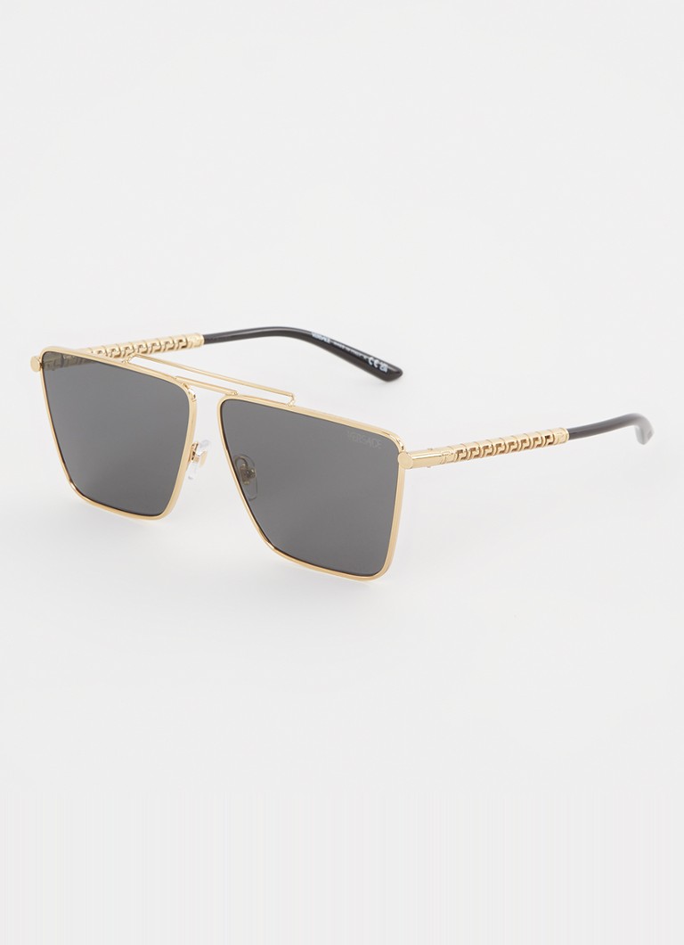 Versace Heren Piloten zonnebril VE2266 Goud - Deal