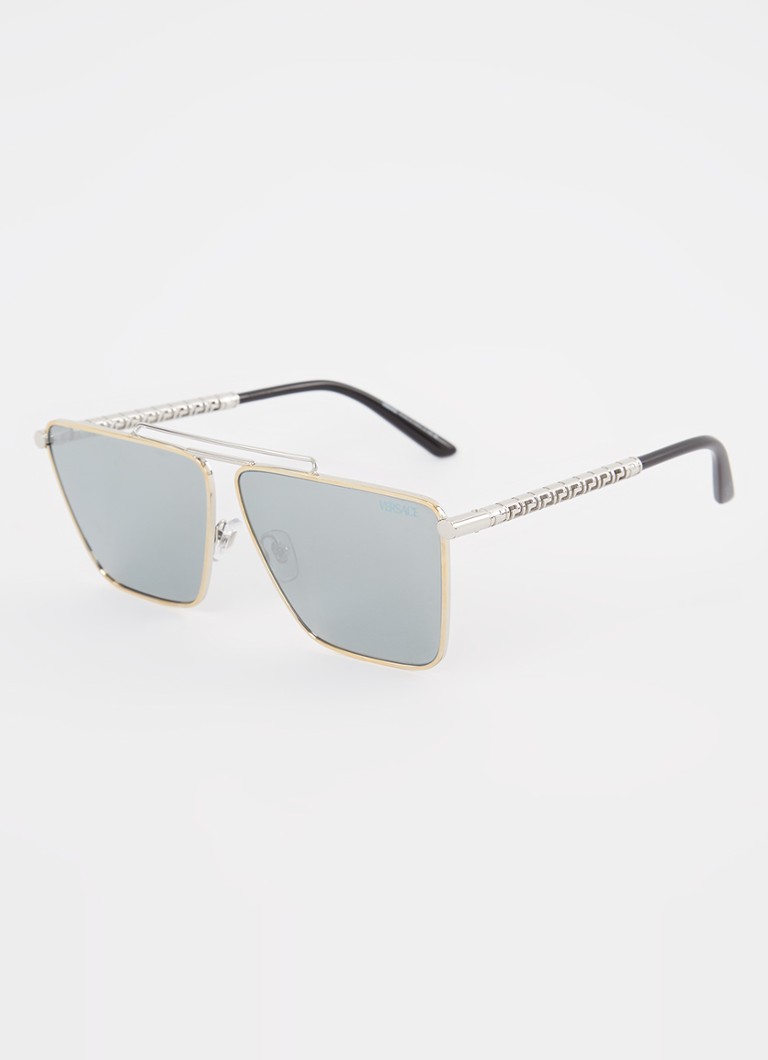 Versace Heren Piloten zonnebril VE2266 Goud - Deal