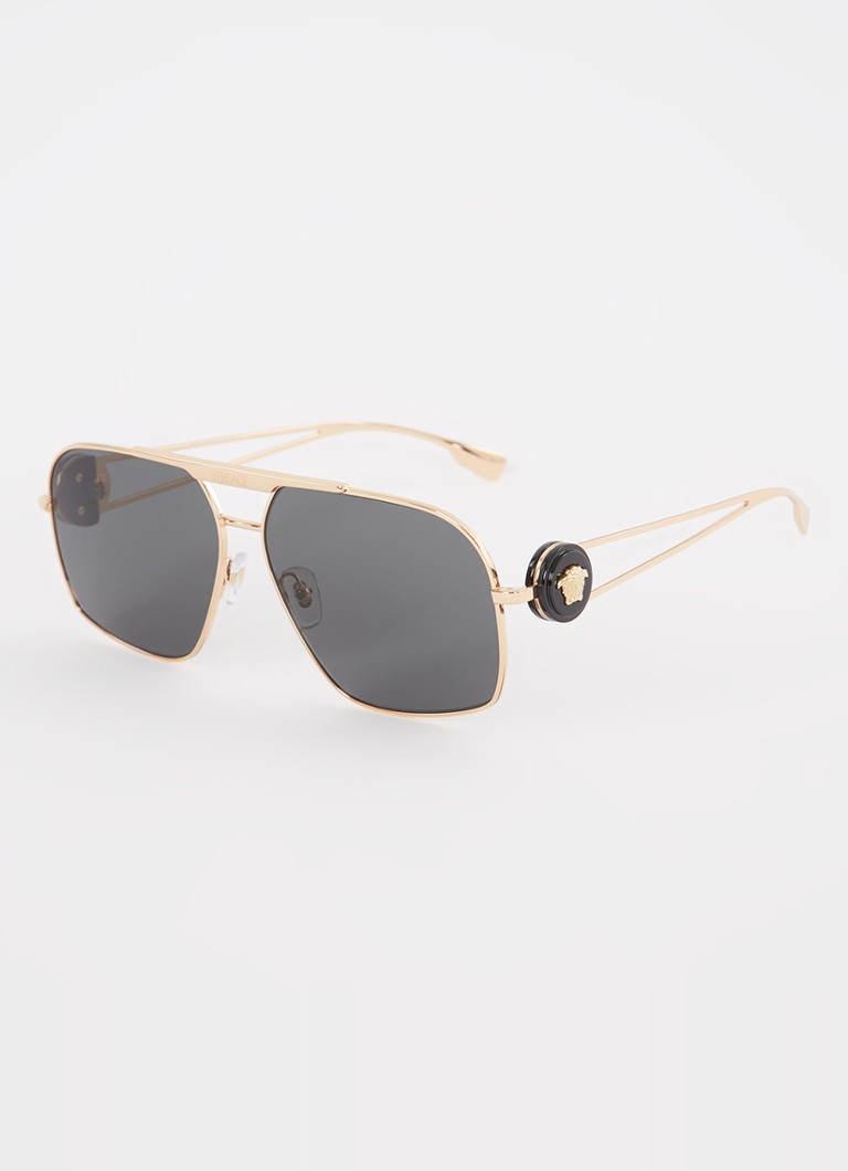 Versace Heren Piloten zonnebril VE2269 Goud - Deal
