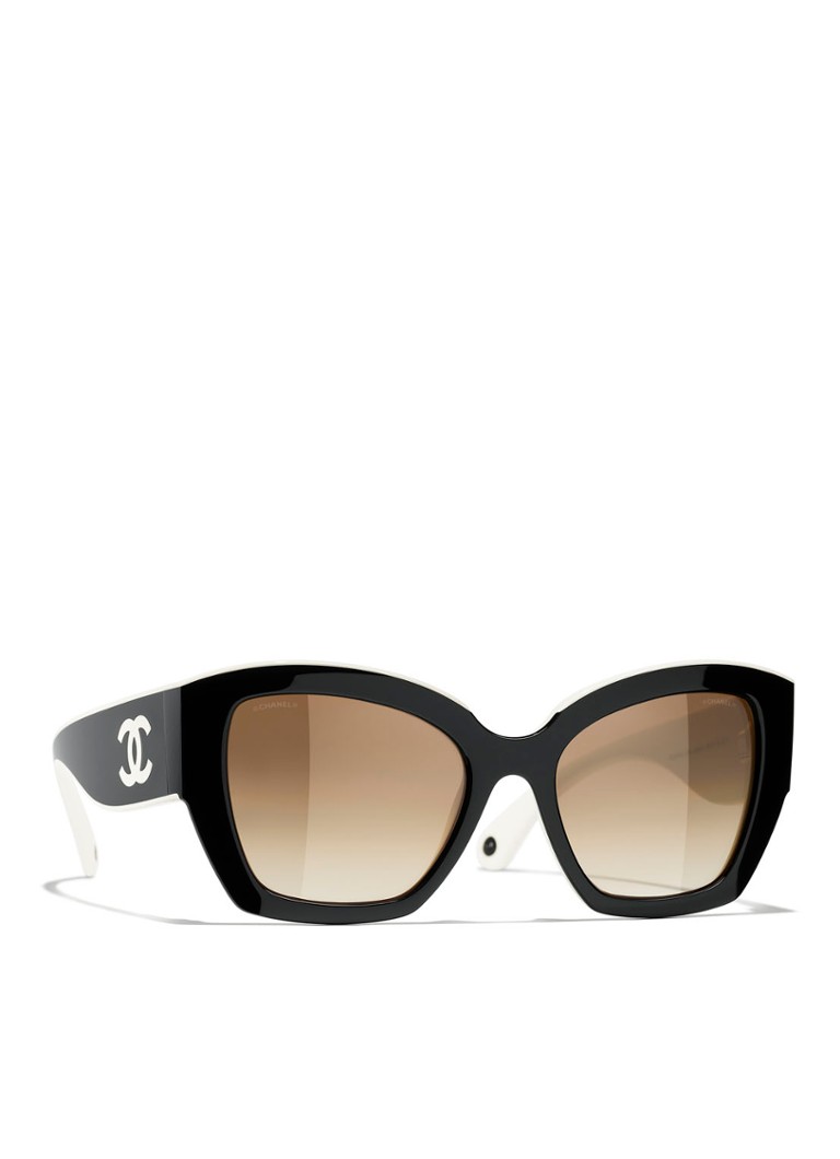 CHANEL Dames VLINDER ZONNEBRIL Zwart - Deal