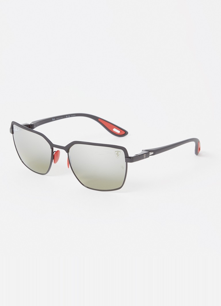 Ray-Ban Heren Scuderia Ferrari zonnebril gepolariseerd RB3743M Zwart - Deal