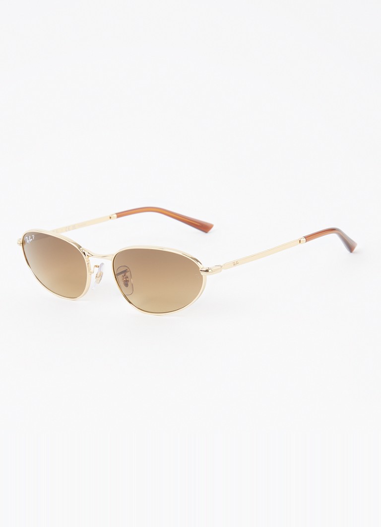Ray-Ban Heren Retro zonnebril gepolariseerd RB3734 Goud - Deal