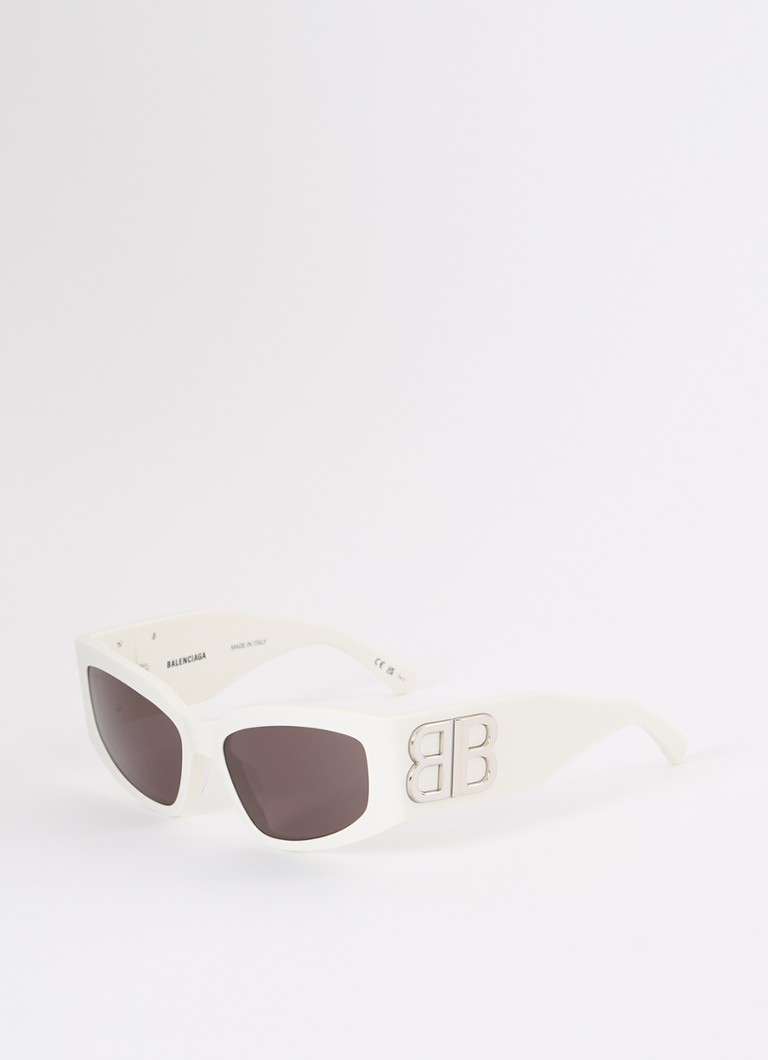 Balenciaga Dames Cat Eye zonnebril BB0321S Gebroken wit
