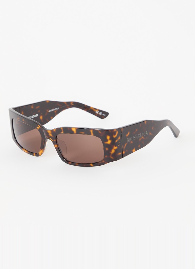 Balenciaga Heren Retro zonnebril BB0328S Donkerbruin - Deal