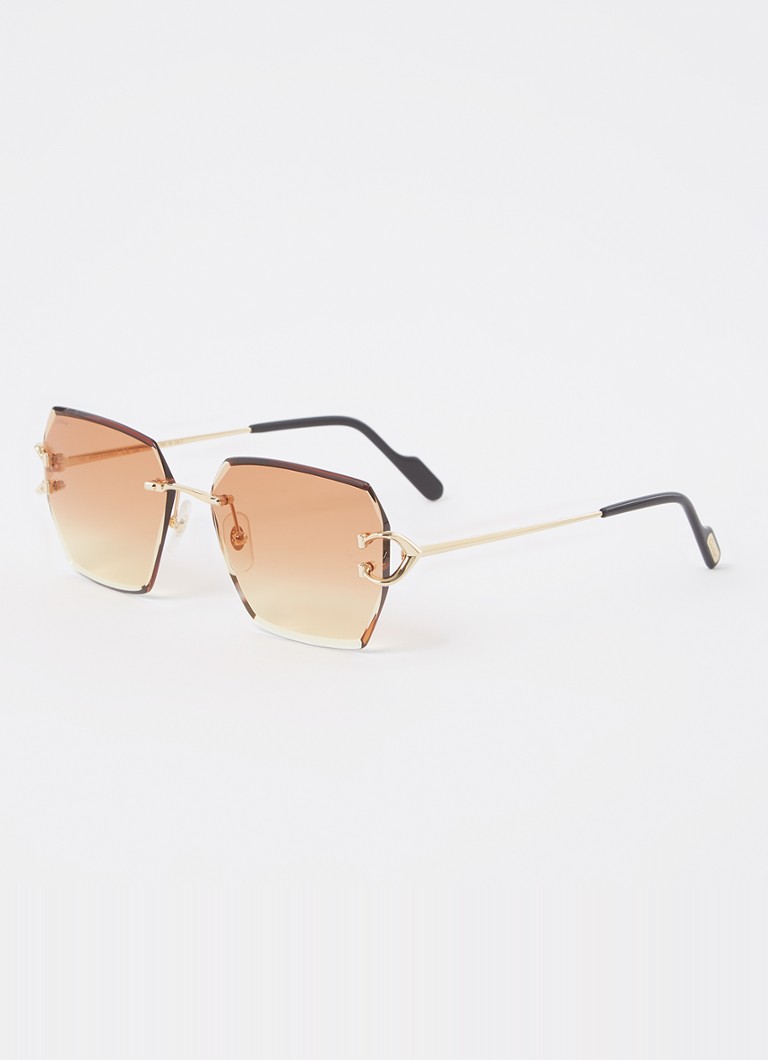 Cartier Dames Retro zonnebril CT0466S Goud - Deal