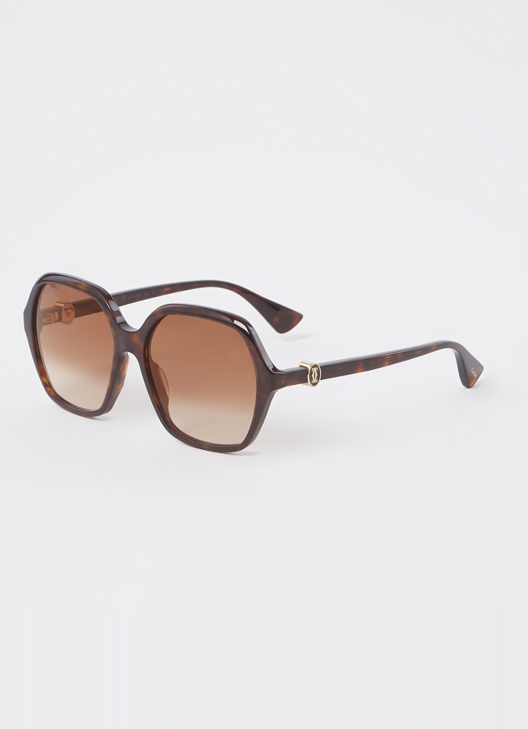 Cartier Dames Butterfly zonnebril CT0470S Donkerbruin - Deal