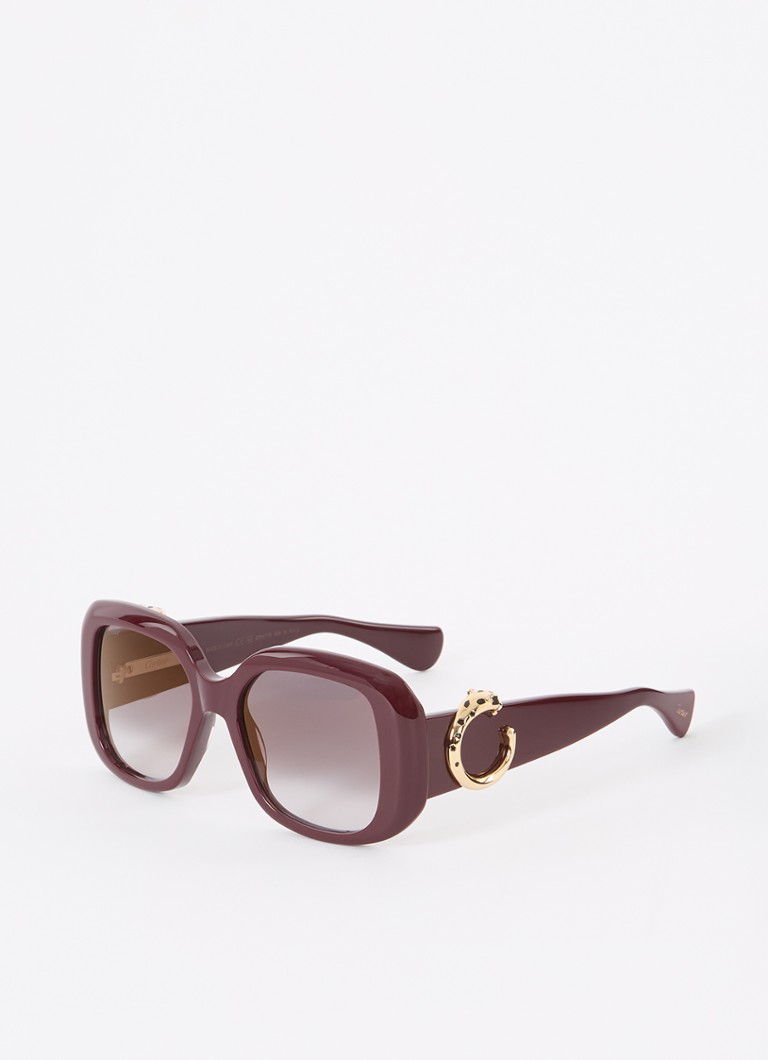 Cartier Dames Butterfly zonnebril CT0471S Aubergine - Deal