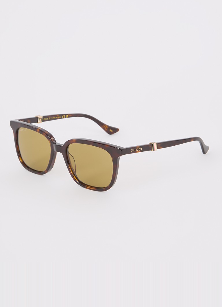 Gucci Heren Wayfarer zonnebril GG1493S Donkerbruin