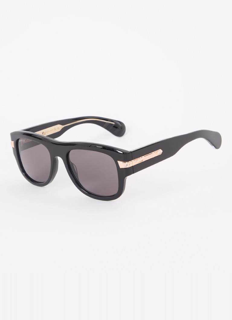 Gucci Heren Retro zonnebril GC002208 Zwart - Deal