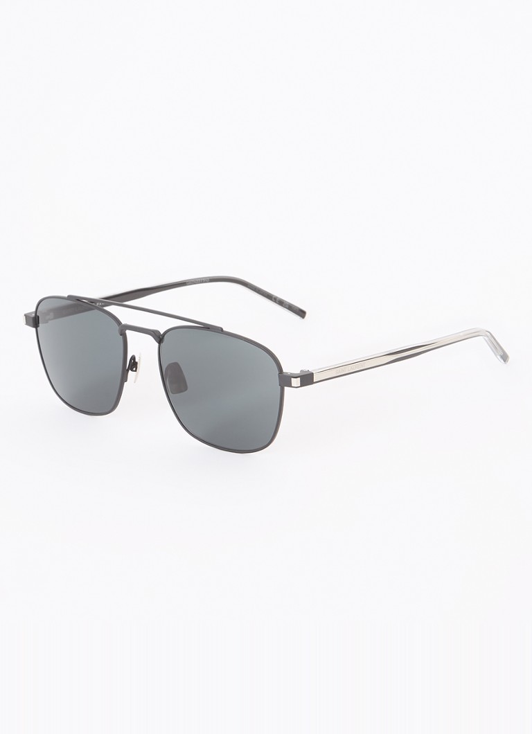 Saint Laurent Heren Piloten zonnebril SL665 Zwart - Deal