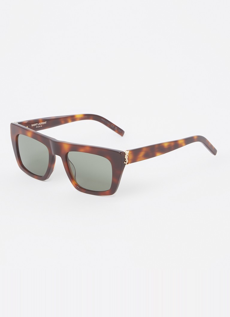 Saint Laurent Heren Wayfarer zonnebril YS000582 Kastanjebruin