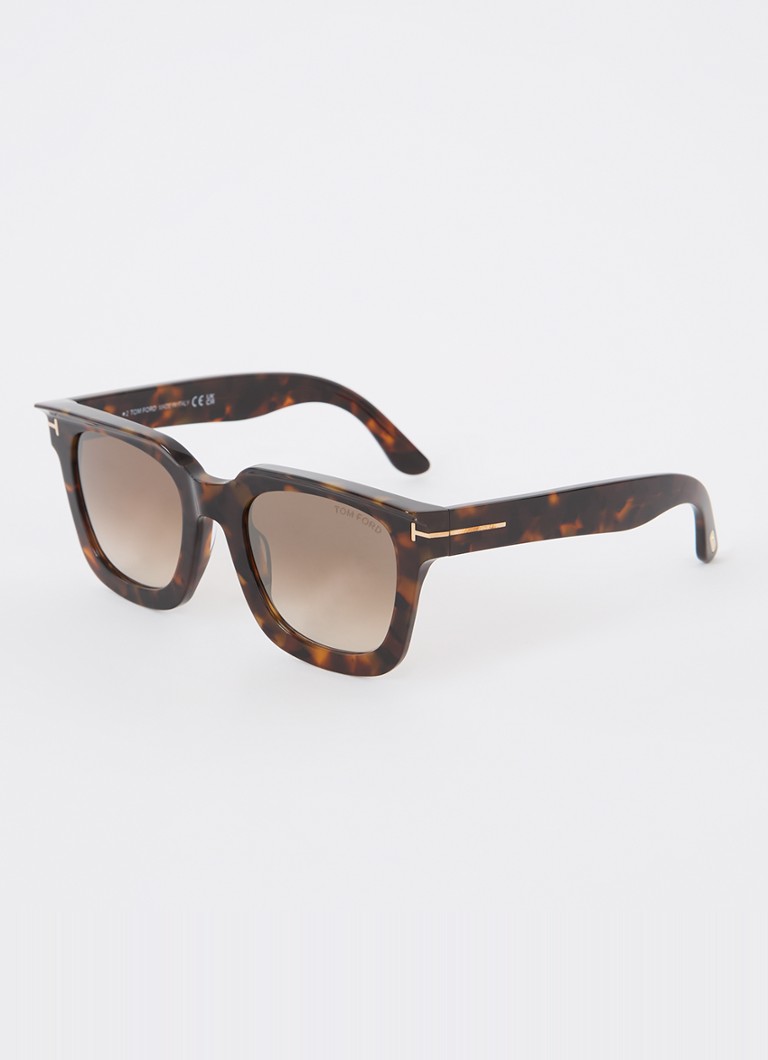 TOM FORD Dames Wayfarer zonnebril TR001843 Donkerbruin - Deal