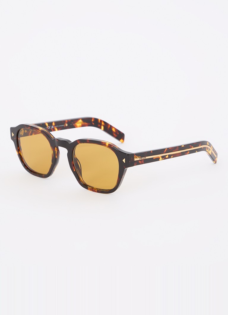 Prada Heren Retro zonnebril PRA16S Donkerbruin - Deal