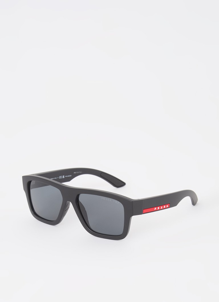 Prada Linea Rossa Heren Retro zonnebril gepolariseerd PS04ZS Zwart - Deal