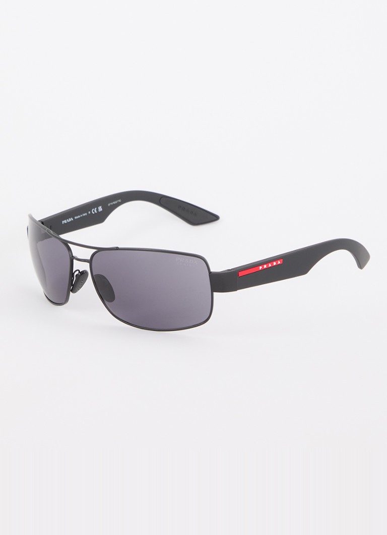 Prada Linea Rossa Heren Piloten zonnebril PS50ZS Zwart - Deal