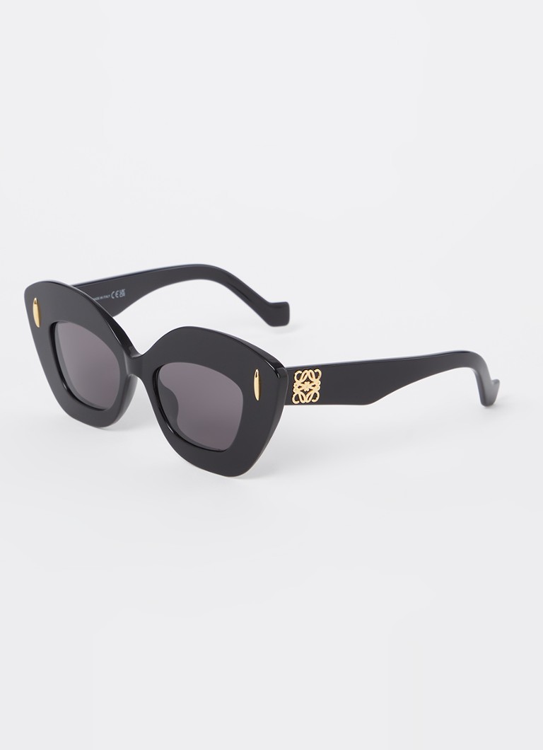 LOEWE Heren Retro Screen zonnebril LW40127I Zwart - Deal