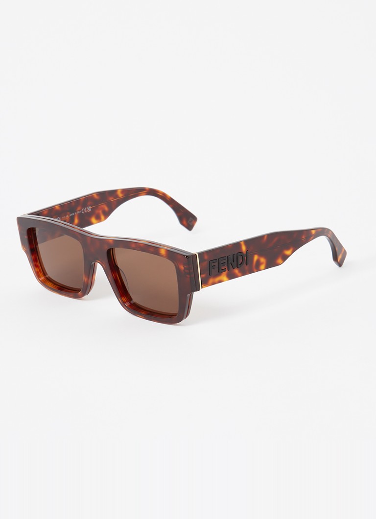 Fendi Heren Signature zonnebril FE40118I Bruin - Deal