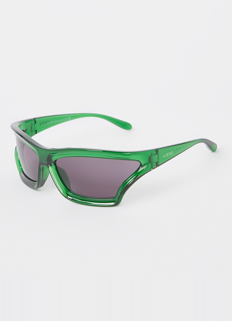 LOEWE Heren Shield zonnebril LW40143U Groen - Deal