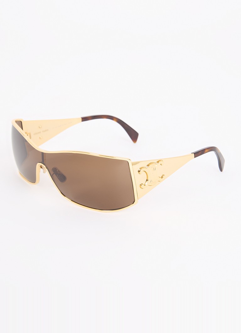 Celine Dames Maxi Metal Triomphe zonnebril CL40283U Goud - Deal
