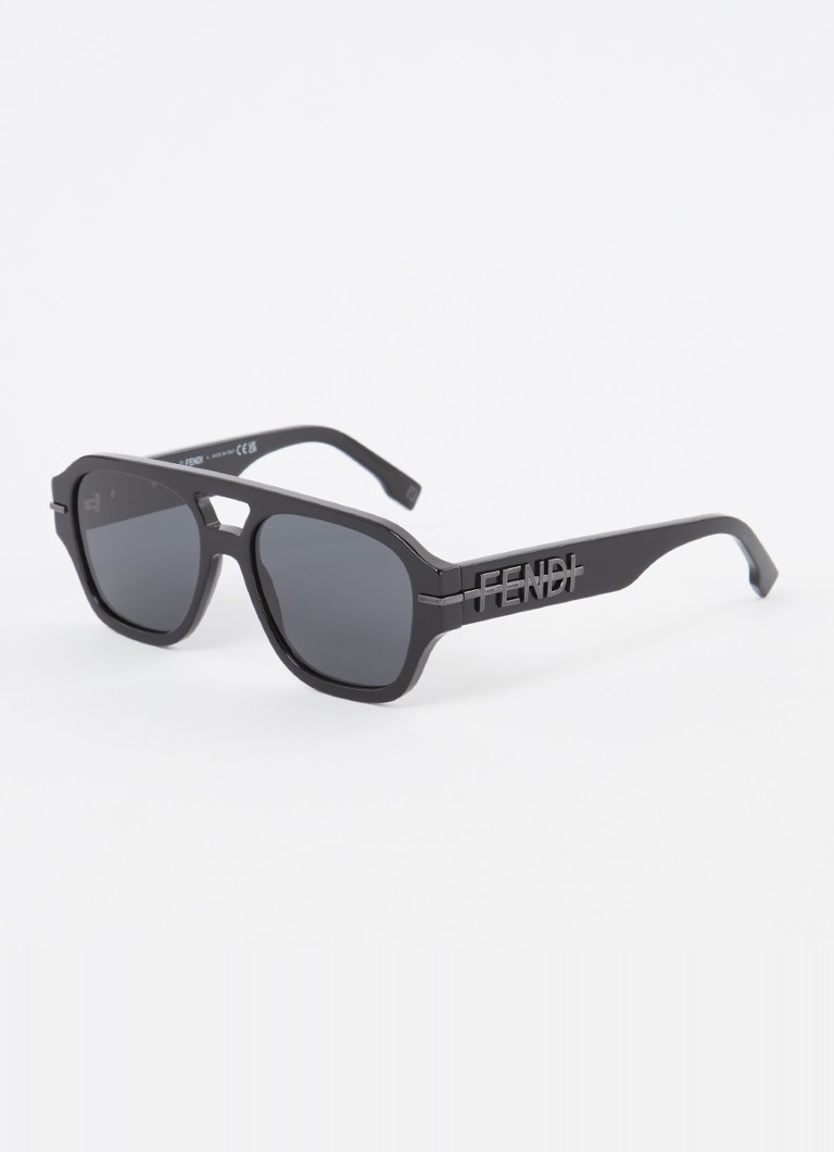 Fendi Heren Fendigraphy zonnebril FN000779 Zwart - Deal