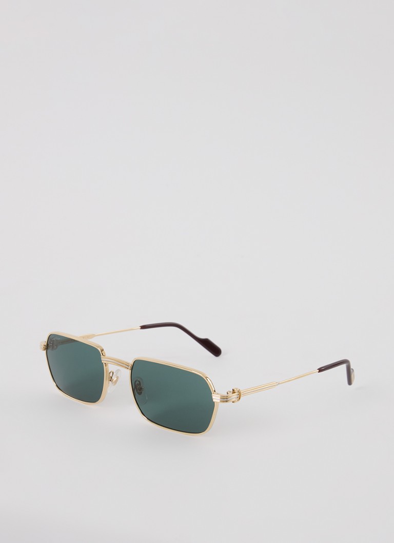 Cartier Heren Retro zonnebril CT0463S Goud - Deal