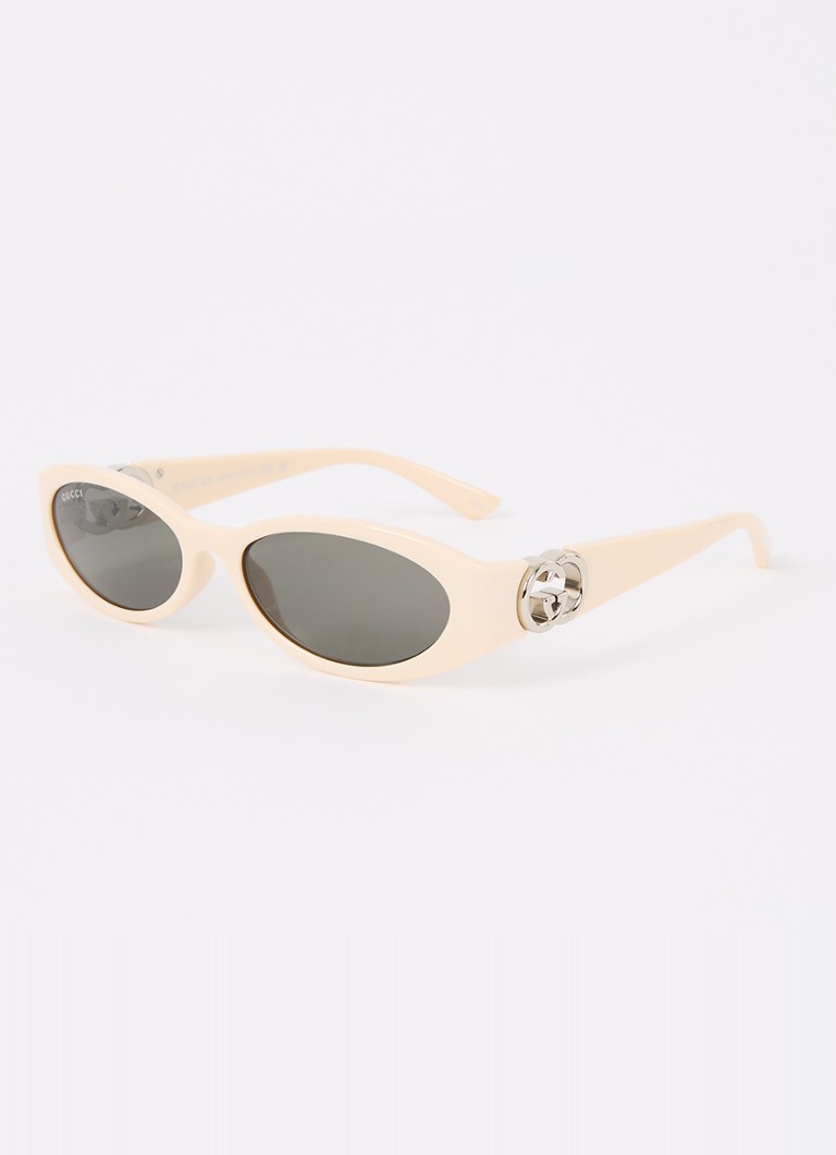 Gucci Dames Retro zonnebril GG1660S Gebroken wit - Deal