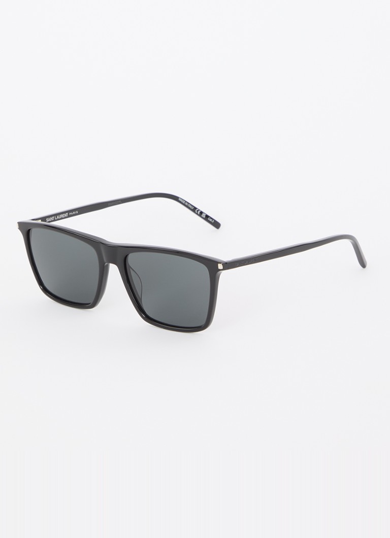 Saint Laurent Heren Wayfarer zonnebril SL668 Zwart