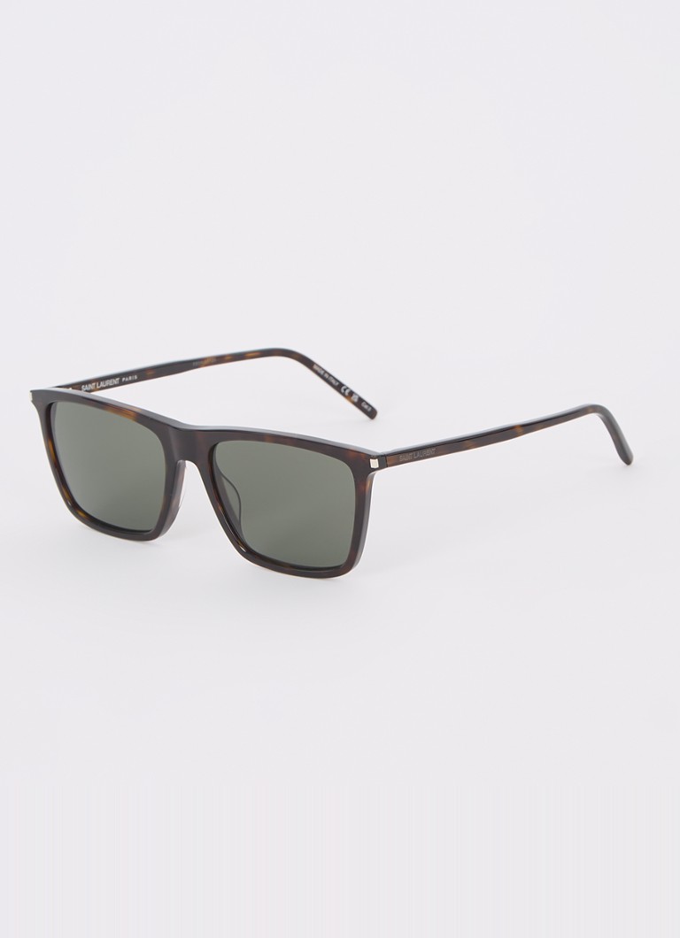Saint Laurent Heren Wayfarer zonnebril YS000611 Donkerbruin