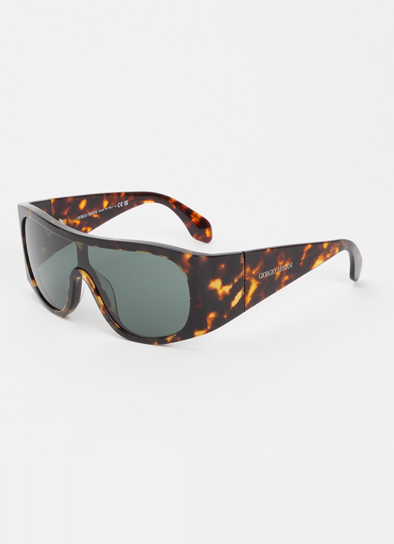 Armani Heren Shield zonnebril AR8222U Donkerbruin - Deal