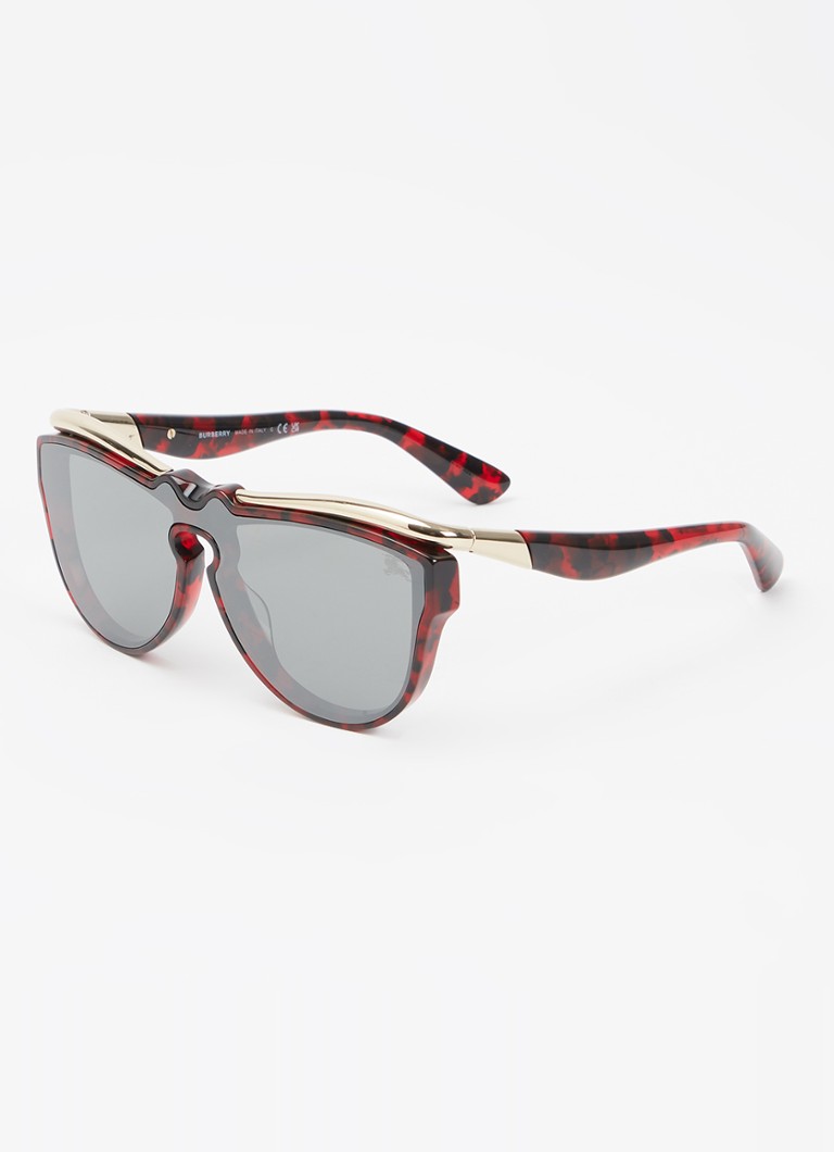 Burberry Dames Shield zonnebril BE3162U Cranberryrood - Deal