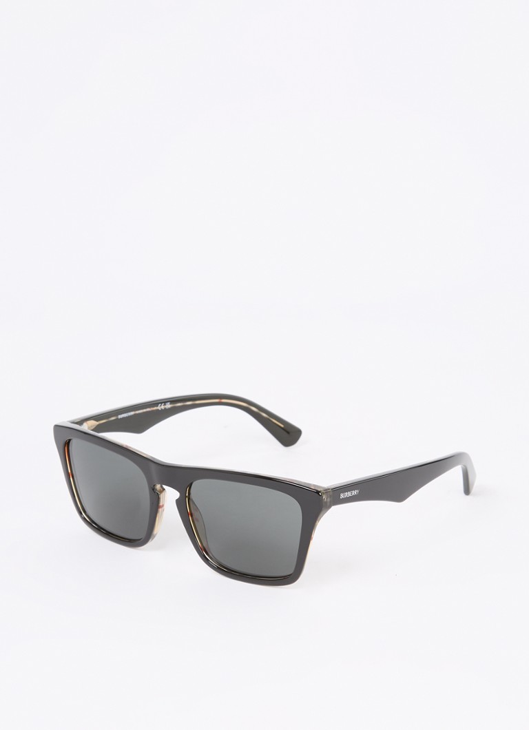 Burberry Heren Wayfarer zonnebril BE4434 Zwart - Deal