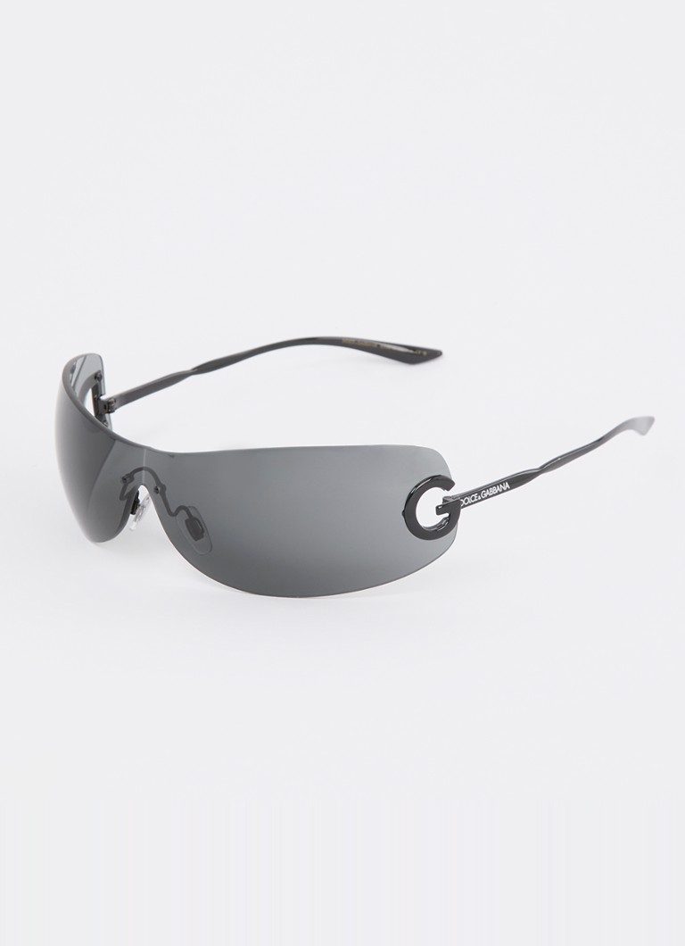 Dolce & Gabbana Heren Shield zonnebril DG2308 Zwart - Deal