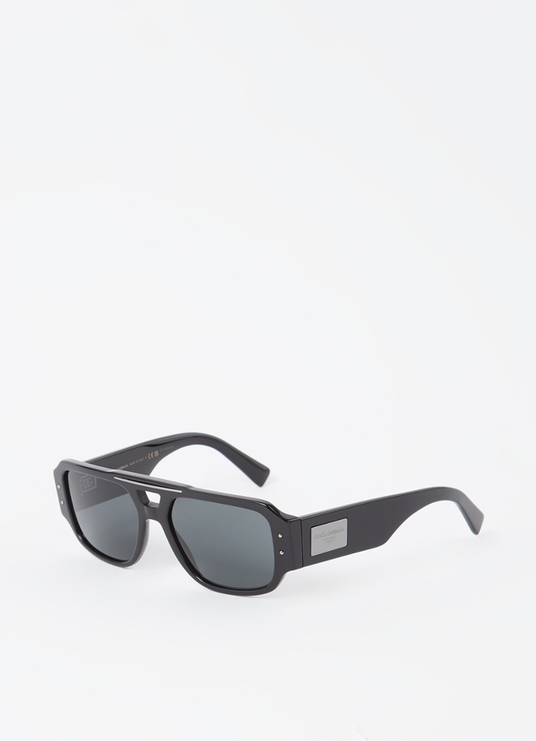 Dolce & Gabbana Heren Piloten zonnebril DG4482 Zwart
